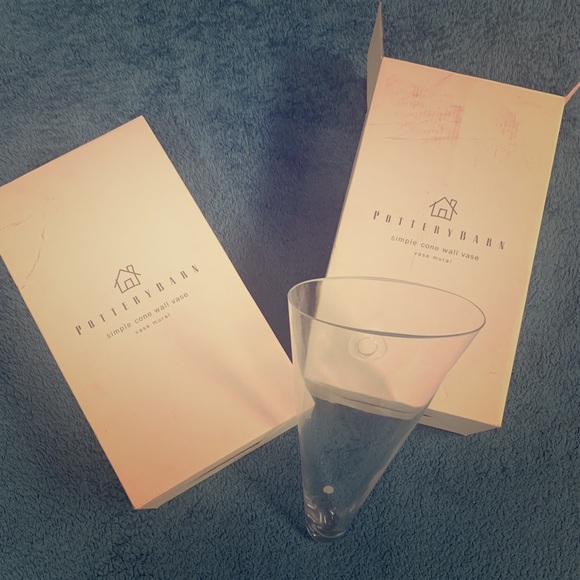 Pottery Barn cone wall vase